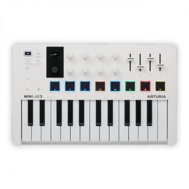 Arturia MiniLab 3 White Master Keyboard MIDI Controller 25 Tasti