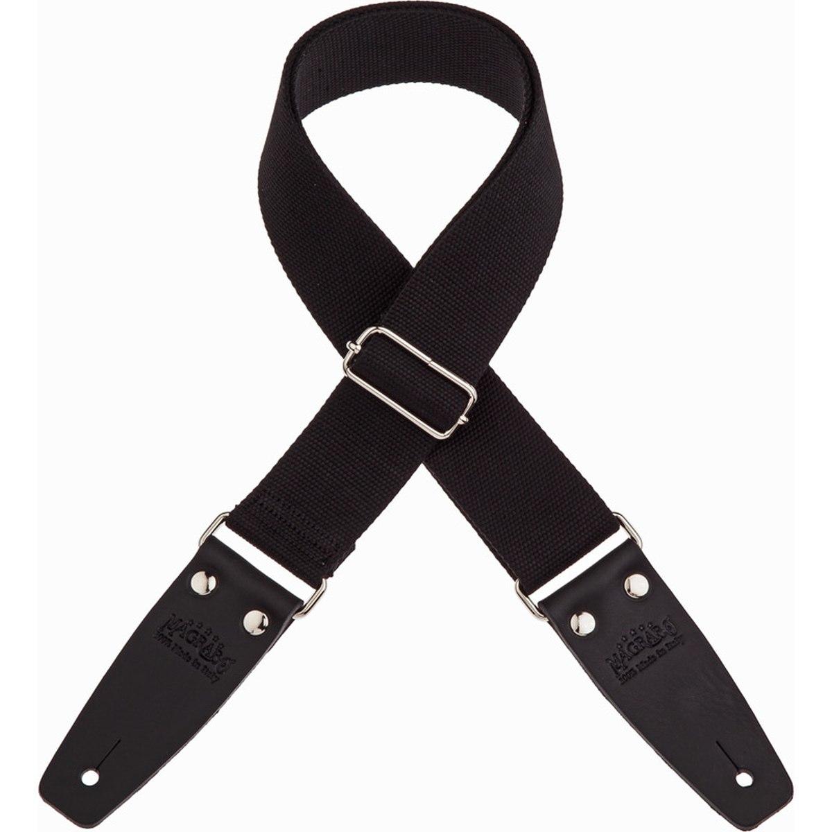 MAGRABO' TRACOLLA STRIPE SC ENTRY NERA CON FIBBIA IN ARGENTO 5cm