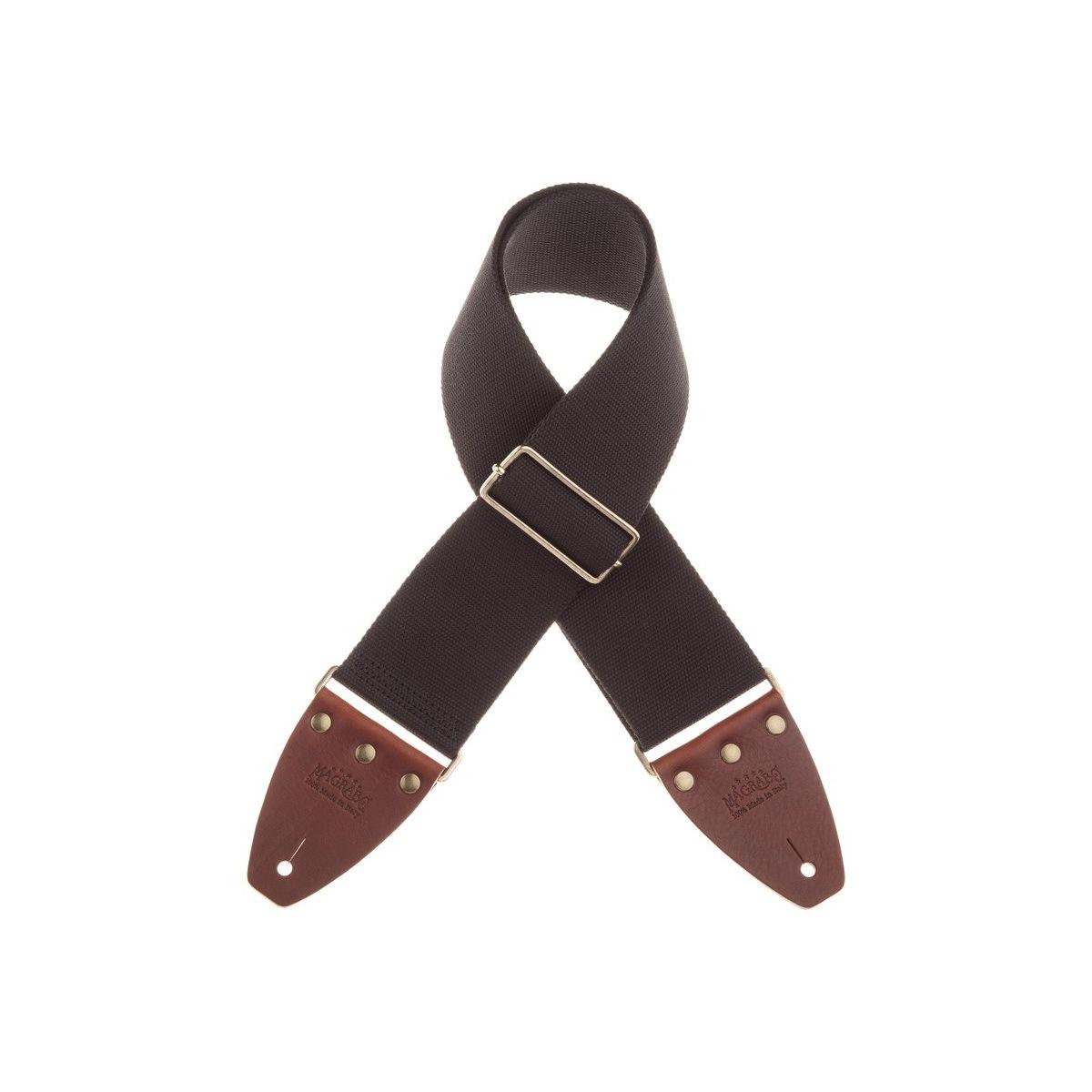 MAGRABO' TRACOLLA STRIPE SC ENTRY NERO CON FIBBIA OTTONE 8cm
