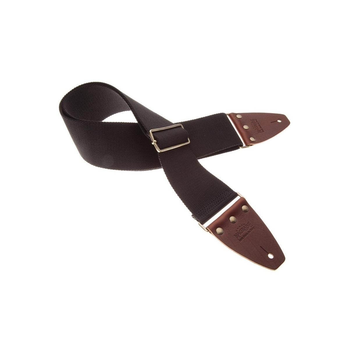 MAGRABO' TRACOLLA STRIPE SC ENTRY NERO CON FIBBIA OTTONE 8cm