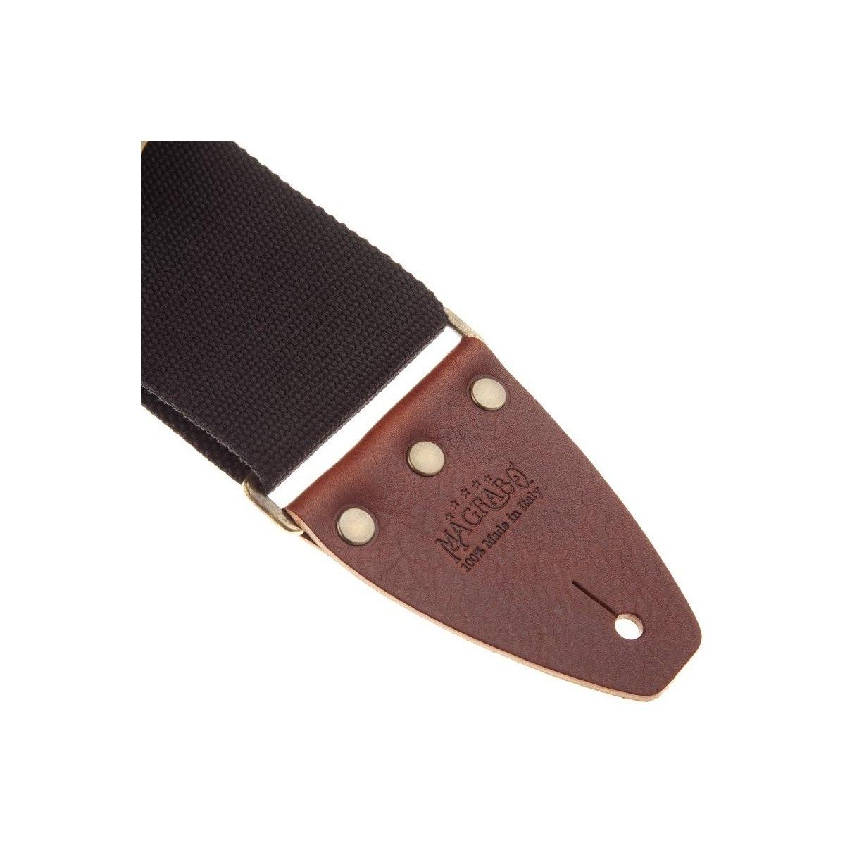 MAGRABO' TRACOLLA STRIPE SC ENTRY NERO CON FIBBIA OTTONE 8cm