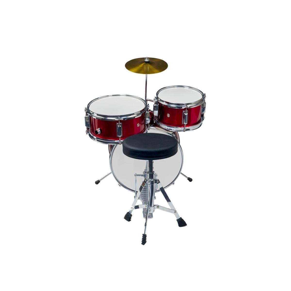 Eko drums ed100 red metallic batteria acustica per bambini ( 3 pezzi)
