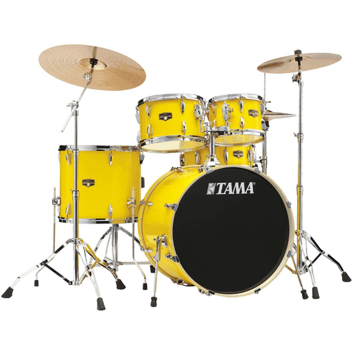 TAMA IP50H6W-ELY Imperialstar 5-pezzi Kit Completo cassa 20 & Meinl HCS Bronze cymbals ELECTRIC YELLOW