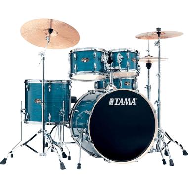TAMA IP50H6W-HLB Imperialstar 5-pezzi Kit Completo cassa 20 & Meinl HCS Bronze cymbals HAIRLINE BLUE