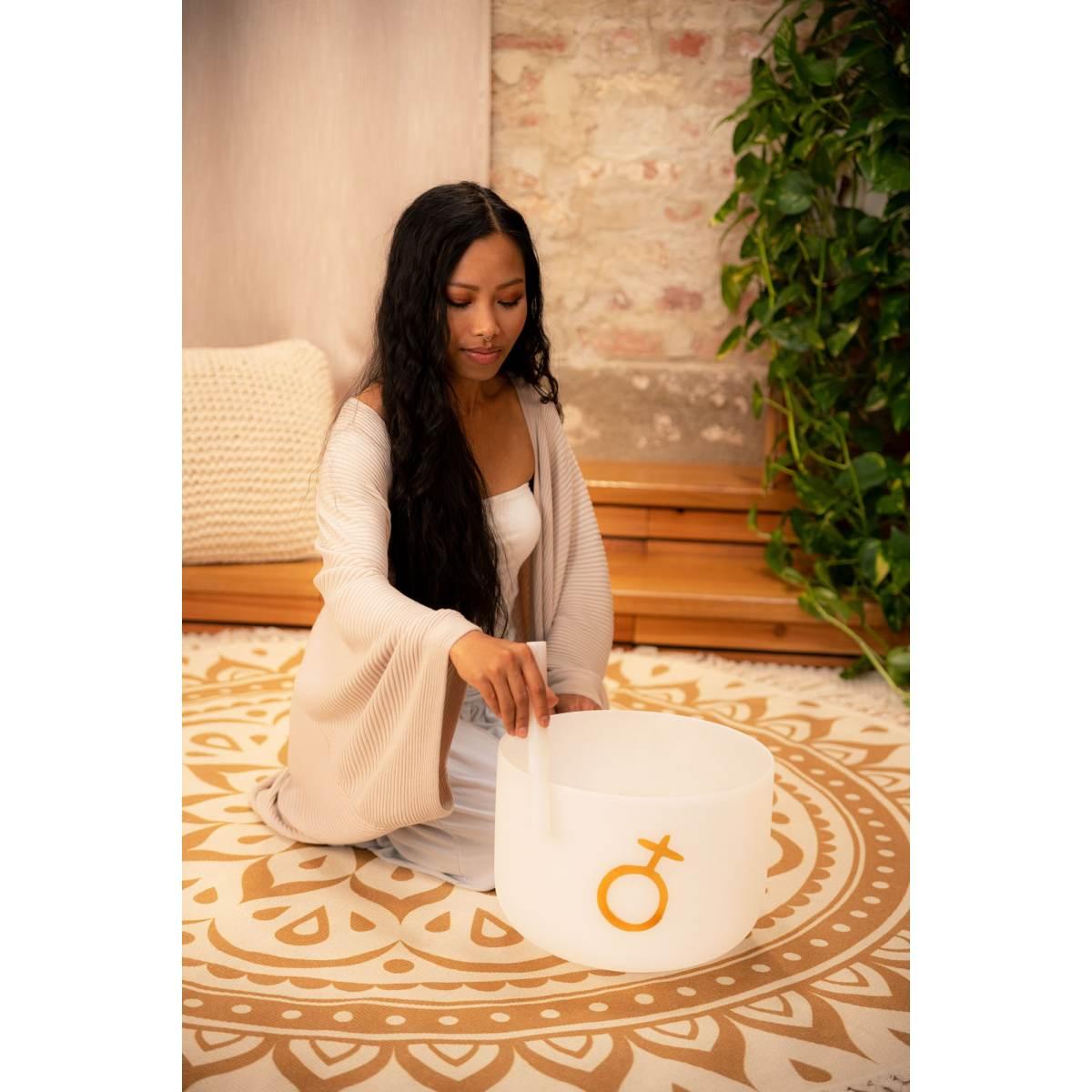 SONIC ENERGY PCSB12EPL CAMPANA TIBETANA IN CRISTALLO SINTONIZZATO PLANETARIO DA 12" ANNO PLATONICO TERRESTRE 172,06 HZ