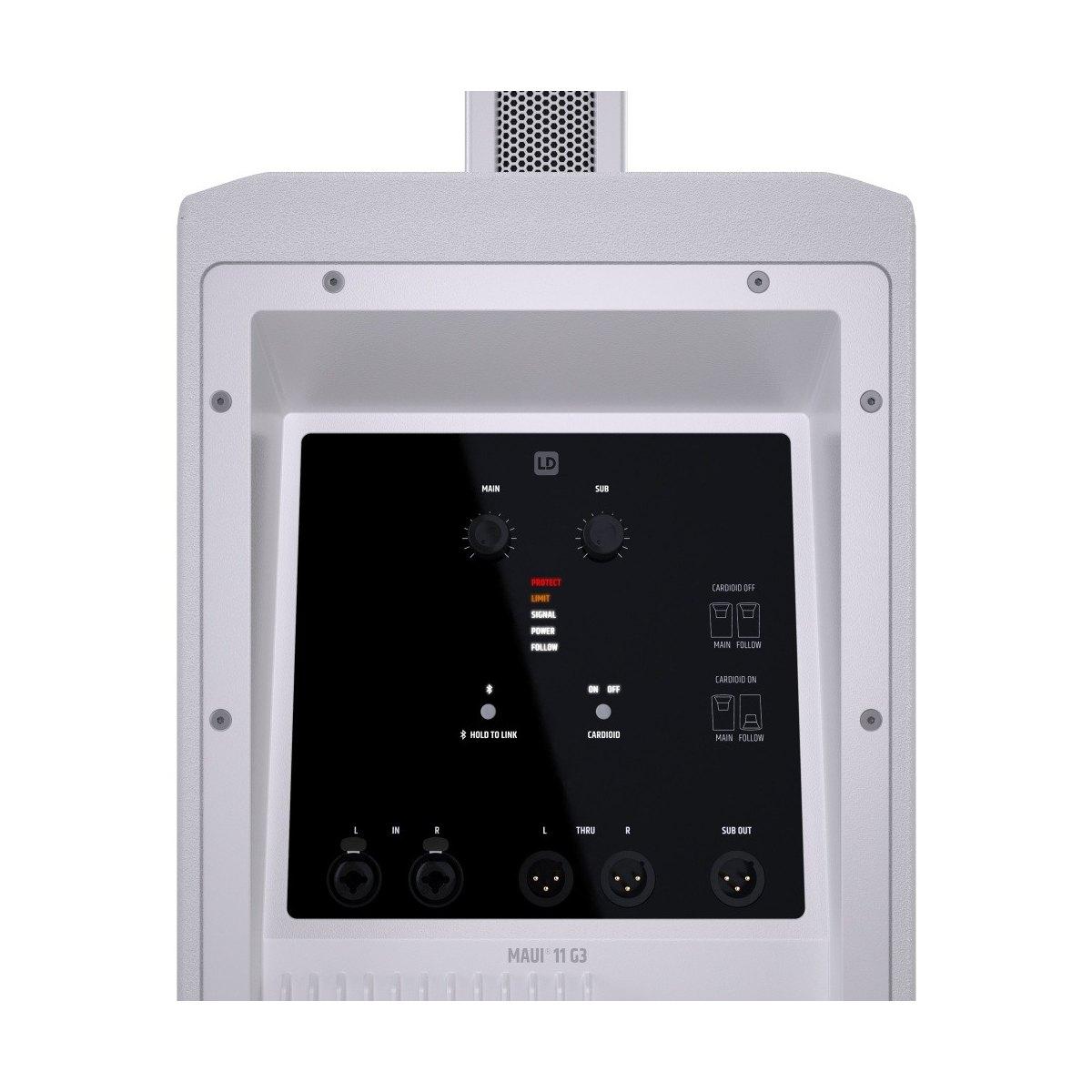 LD SYSTEMS MAUI 11 G3 W - Sistema PA portatile a colonna cardioide, bianco