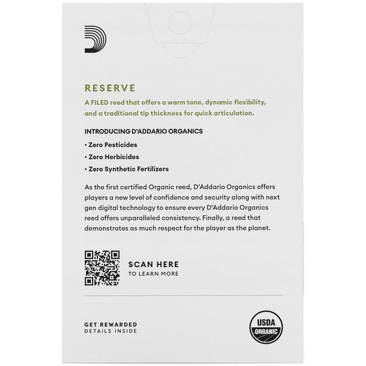 D'addario reserve organic 10 ance per sax alto n 2