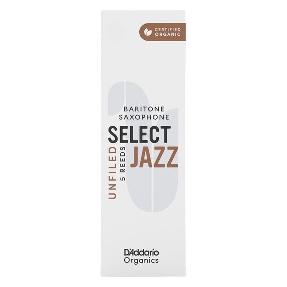 D'addario organic select jazz 5 ance per sax baritono unfiled 3s
