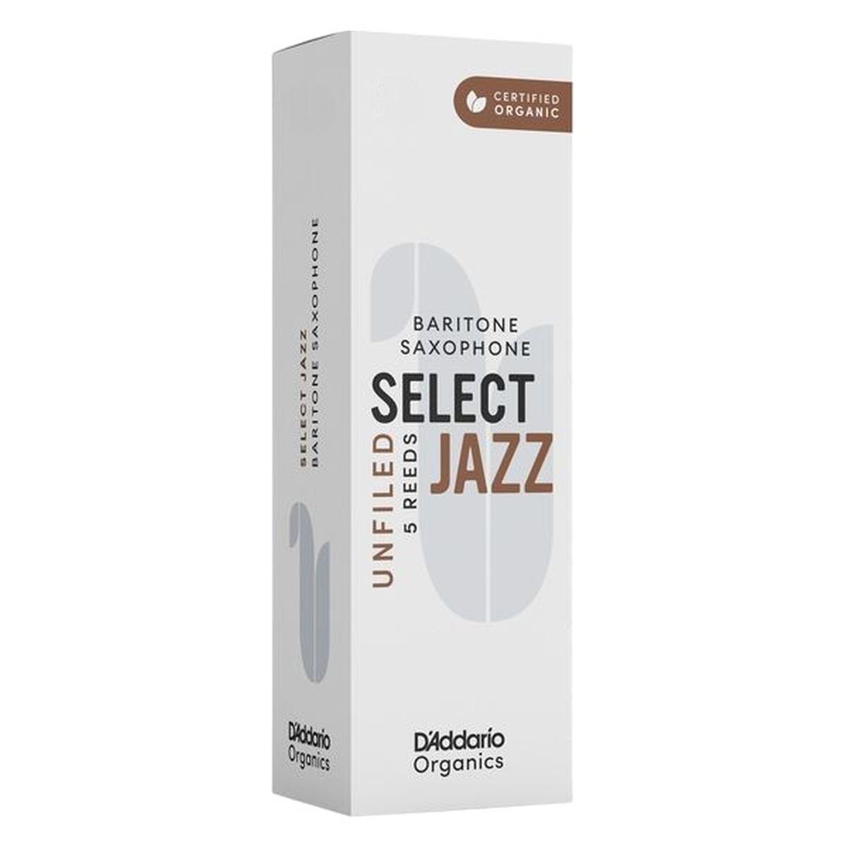 D'addario organic select jazz 5 ance per sax baritono unfiled 3s
