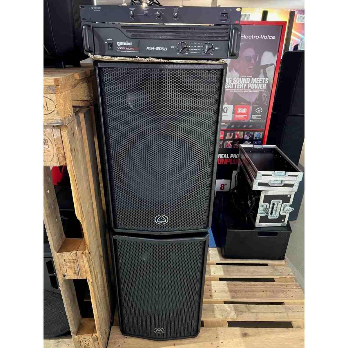 Wharfedale impact x-15 +  amplificatore impianto passivo - usato garantito