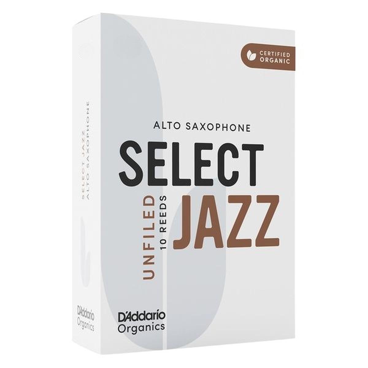 D'addario organic select jazz 10 ance per sax alto unfiled 3m