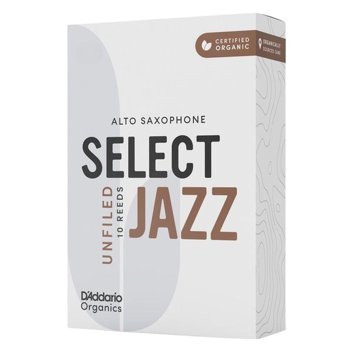 D'addario organic select jazz 10 ance per sax alto unfiled 3m