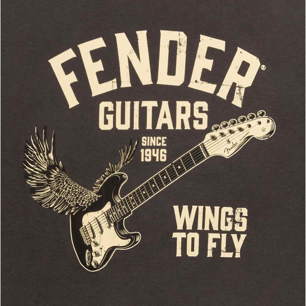 Fender wings to fly t shirt vintage black  (m)