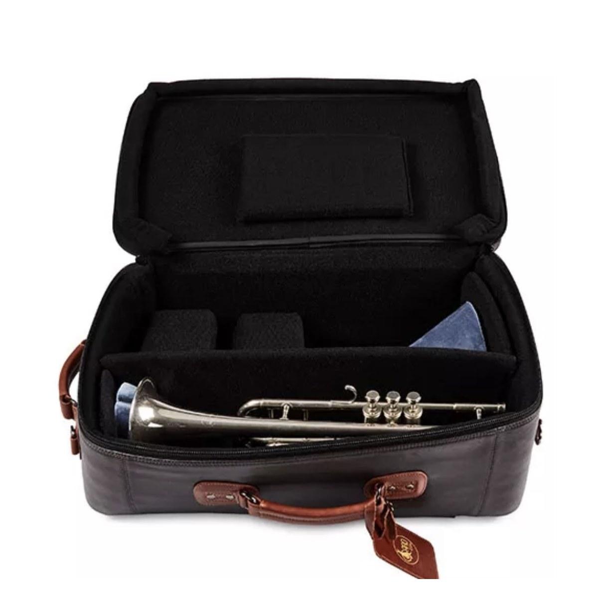 Gard 9-ecln custodia in pelle marrone scuro per tromba e flicorno