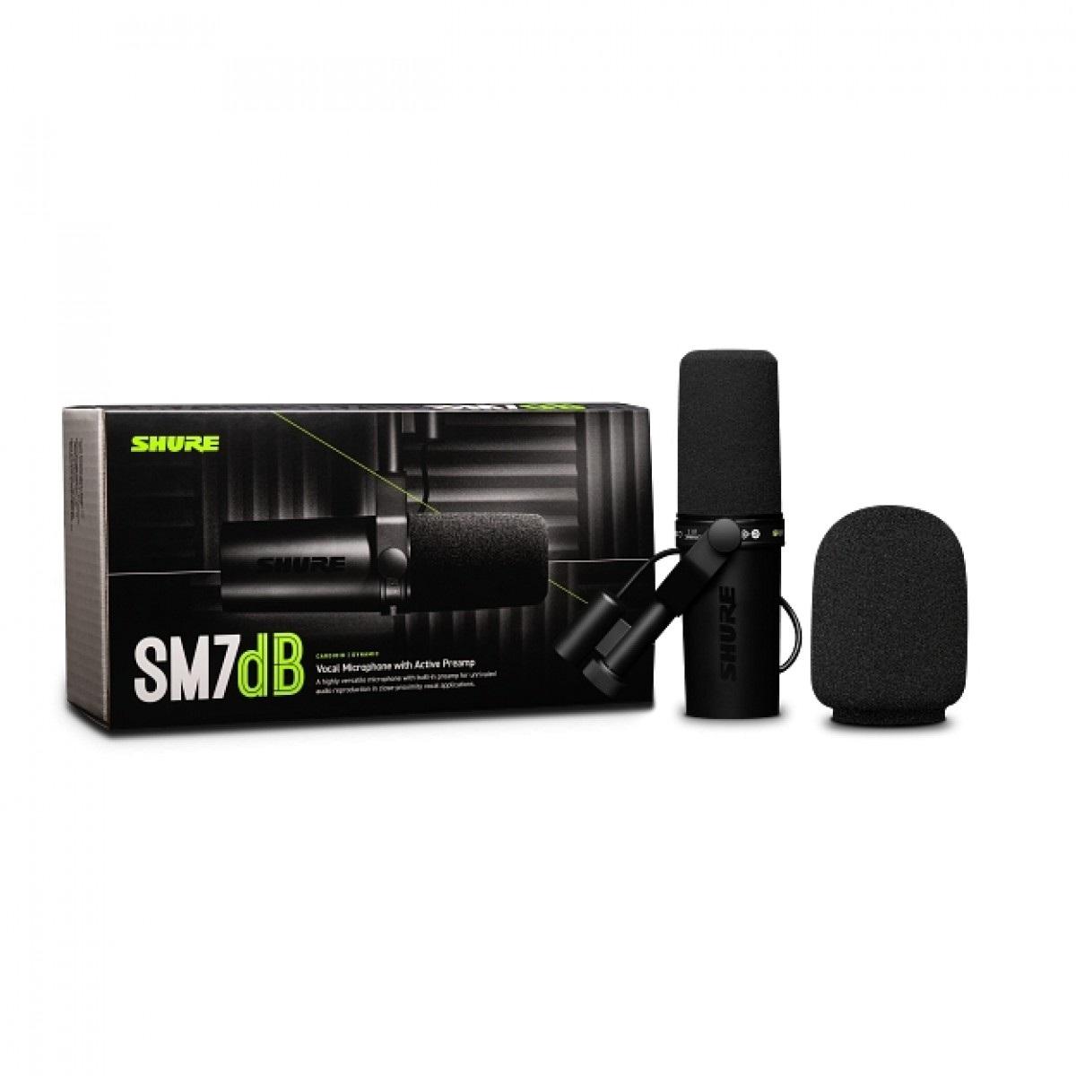 Shure sm7db microfono dinamico per voce con preamplificatore integrato