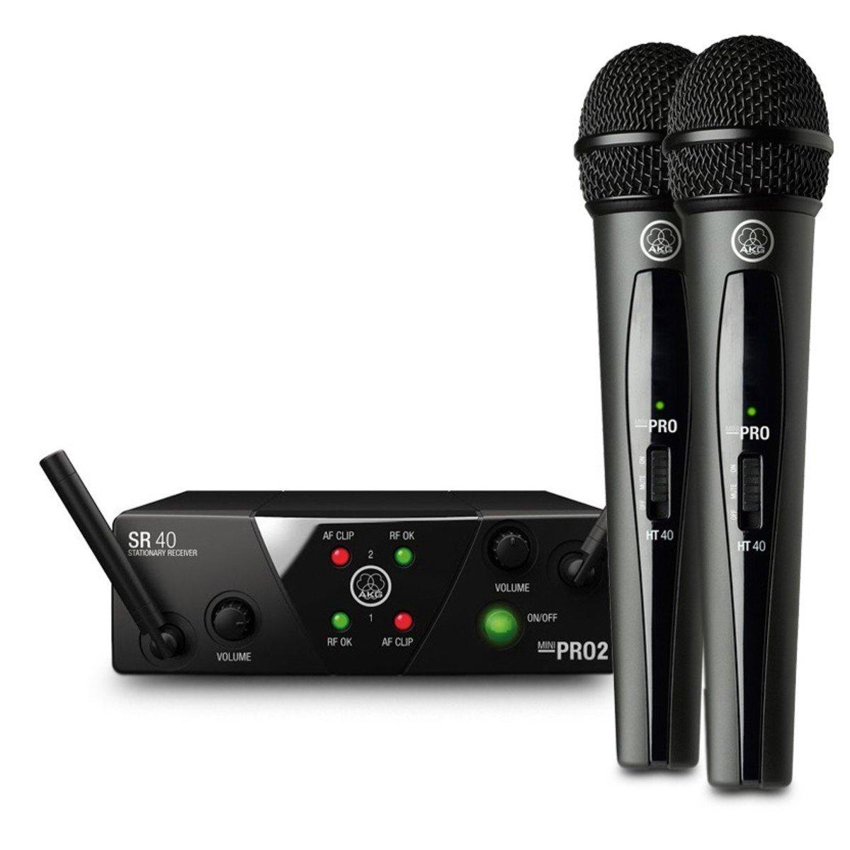 AKG WMS40 Mini 2 Dual Vocal Set US25-B-D DOPPIO SISTEMA PALMARE WIRELESS (660 - 865MHz)