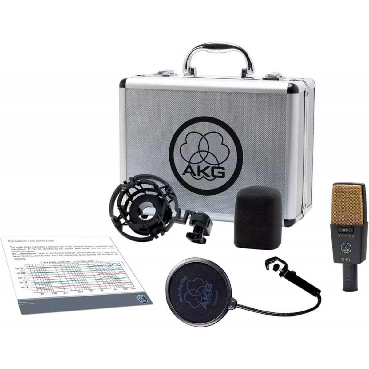 Akg c414 xlii microfono a condensatore a 9 diagrammi polari