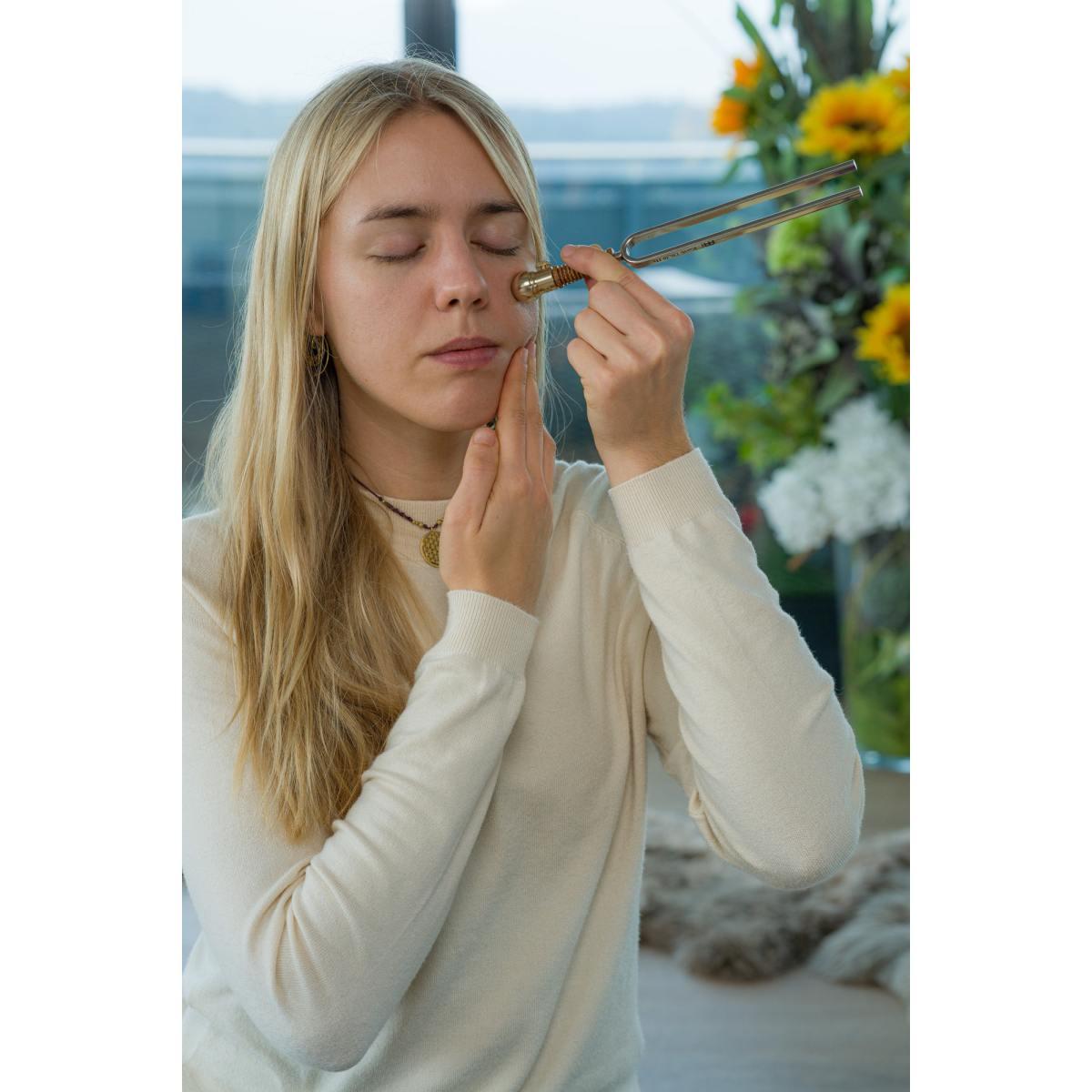 SONIC ENERGY VF-RS Piede vibrante a diapason rotondo piccolo 46 ??gr oro