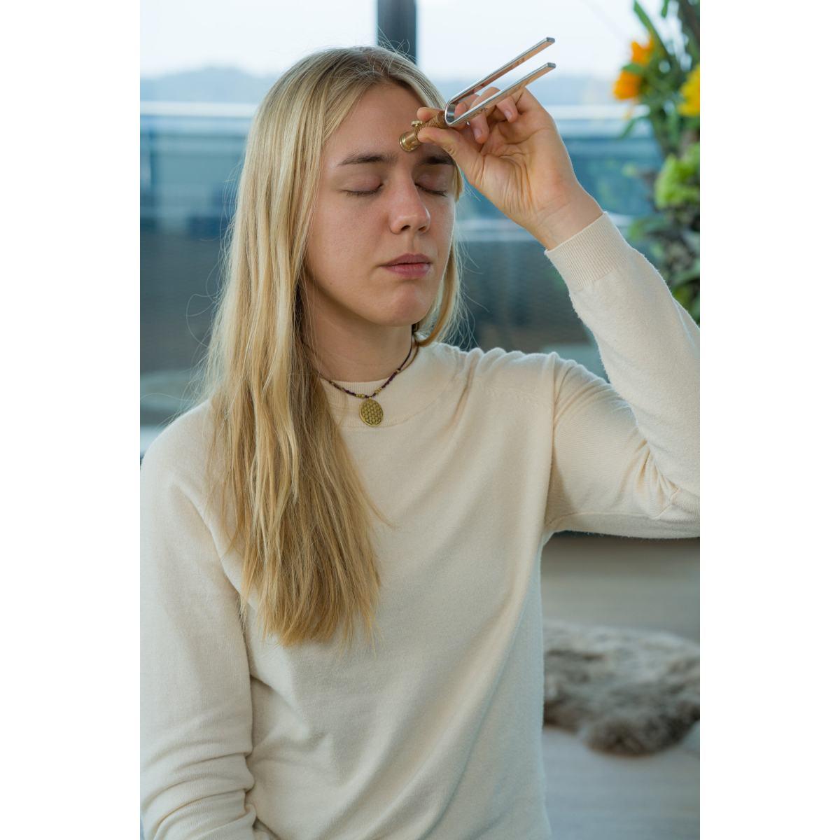 SONIC ENERGY VF-FS Piedino vibrante per diapason piatto piccolo 25 gr oro