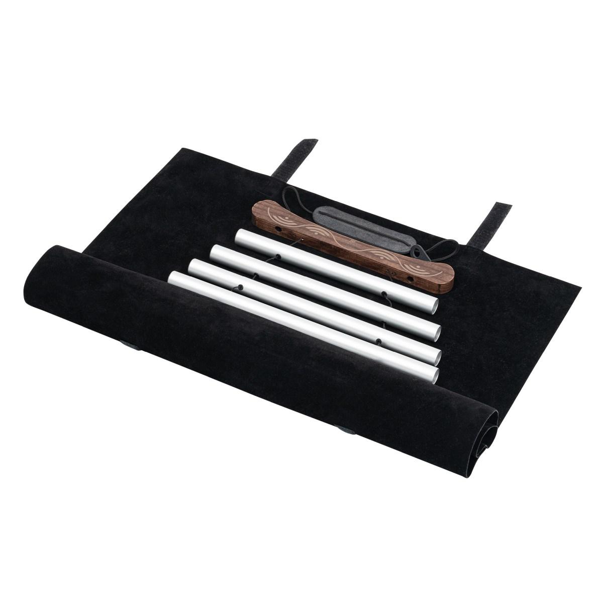 SONIC ENERGY MFC8CSHMIS Chimes di meditazione, 24" / 60 cm, 432 Hz, 8 note, Do# minore, argento