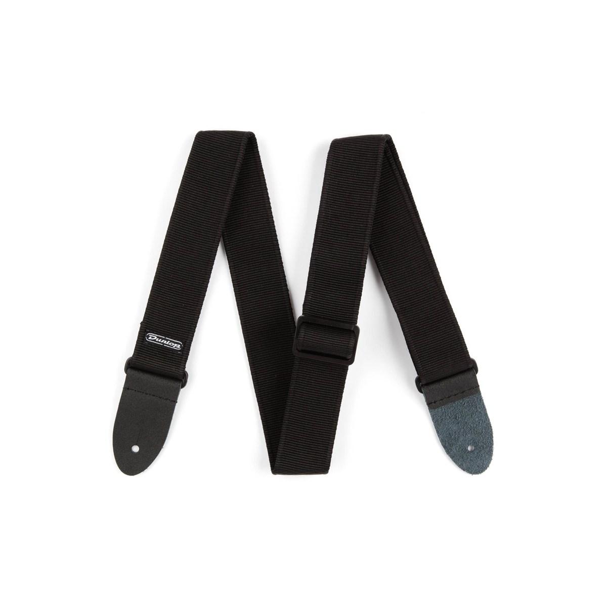 Dunlop d38-09bk tracolla nera per chitarra