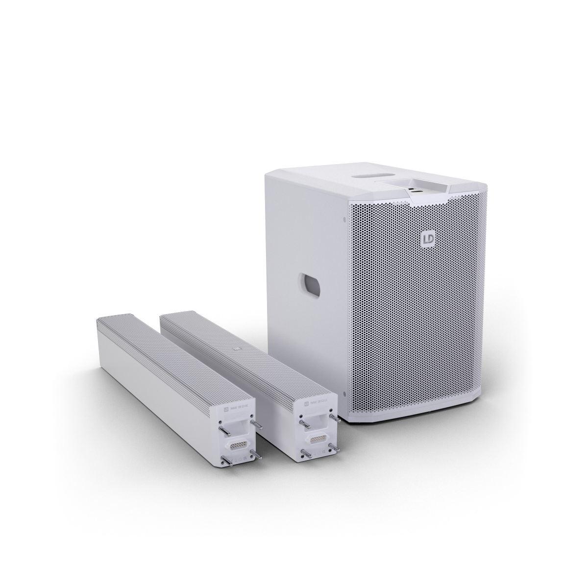 LD SYSTEMS MAUI 28 G3 MIX W - PA compatto a colonna, portatile, cardioide, con mixer digitale, bianco