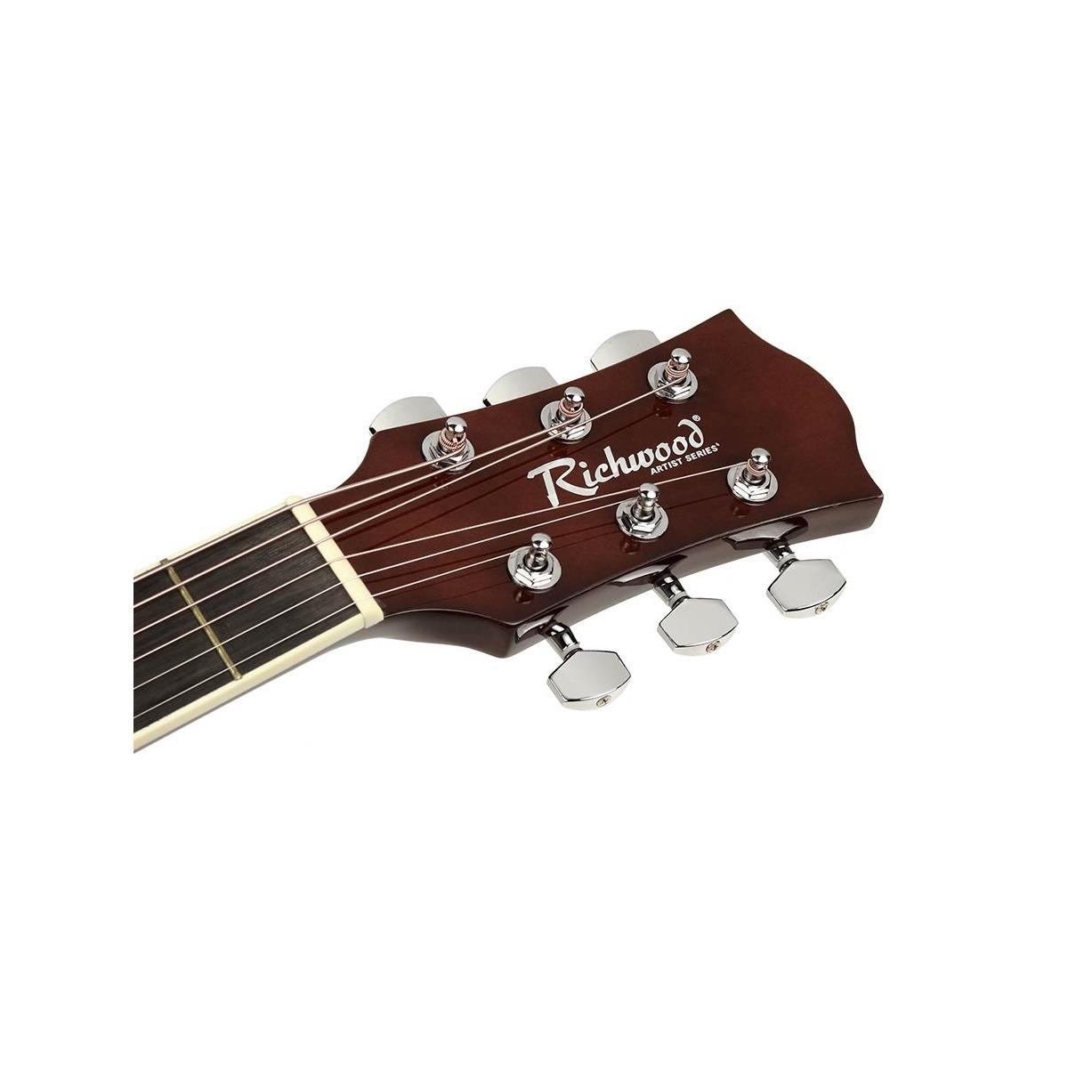 Richwood ra12ce auditorium natural chitarra acustica elettrificata