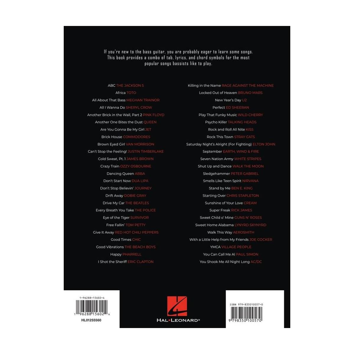 Next first 50 songs you should play bass