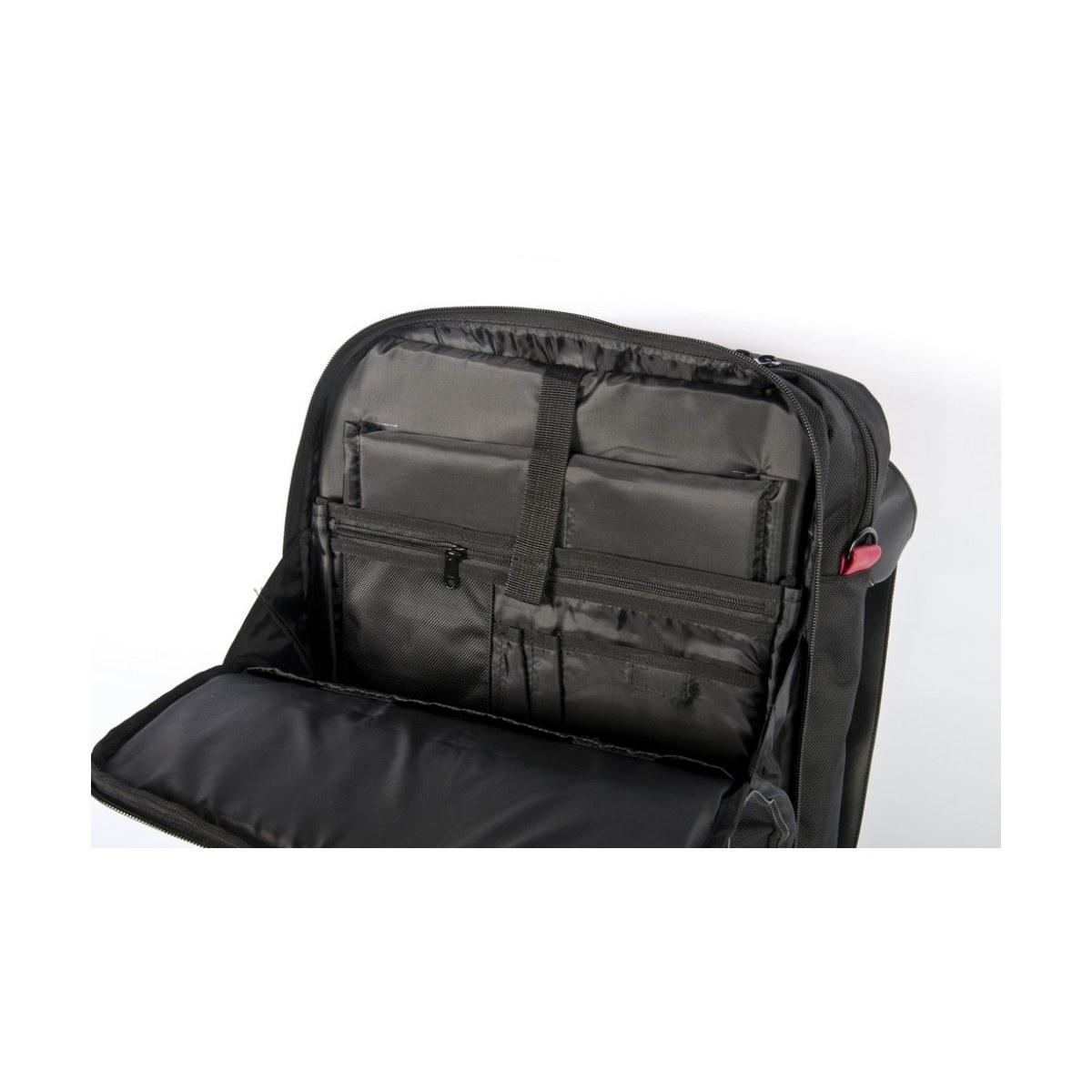 Adams smart pack borsa in pelle nera portabattenti