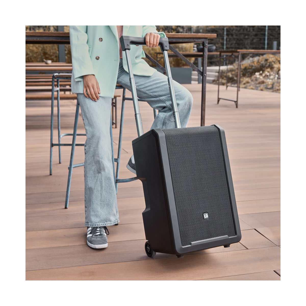 LD SYSTEMS ANNY 10 HHD 2 B6 - Altoparlante PA Bluetooth da 10" con batteria ricaricabile, mixer e 2 radiomicrofoni