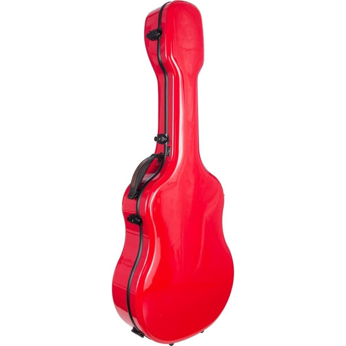 Plc case chitarra classica in policarbonato rosso