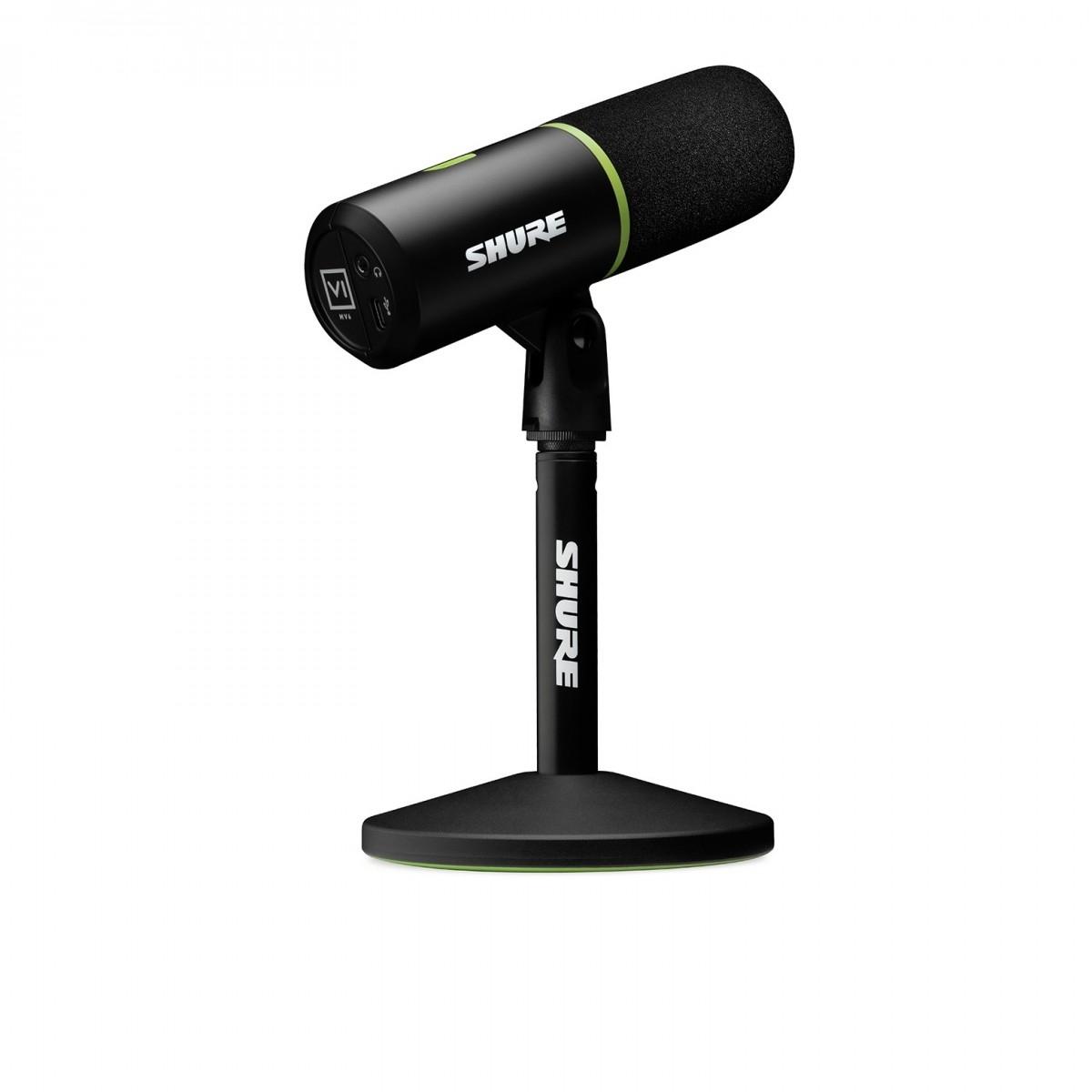 Shure mv6 microfono dinamico usb-c per live streaming