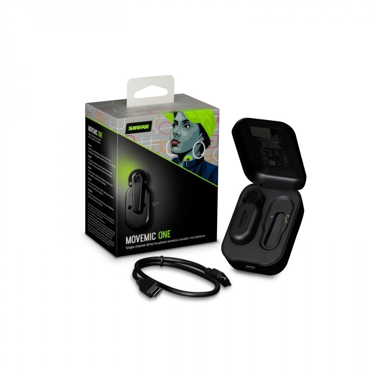 SHURE MoveMic One SISTEMA MICROFONICO WIRELESS PROFESSIONALE A SINGOLO CANALE PER SMARTPHONE