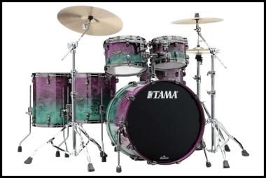 TAMA WBS52R-BMS Walnut Birch Limited Edition Nebula Mappa Burl Fade 22? BATTERIA ACUSTICA