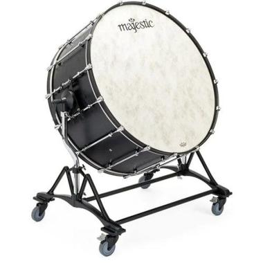 MAJESTIC Concert Bass Drum MCB3622, Concert Black Series, 36"x22", stand, Accessories