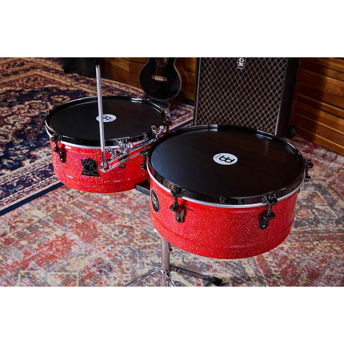 MEINL MR1415 Manolito Rodriguez Signature Timbales 14 & 15 Atomic Red