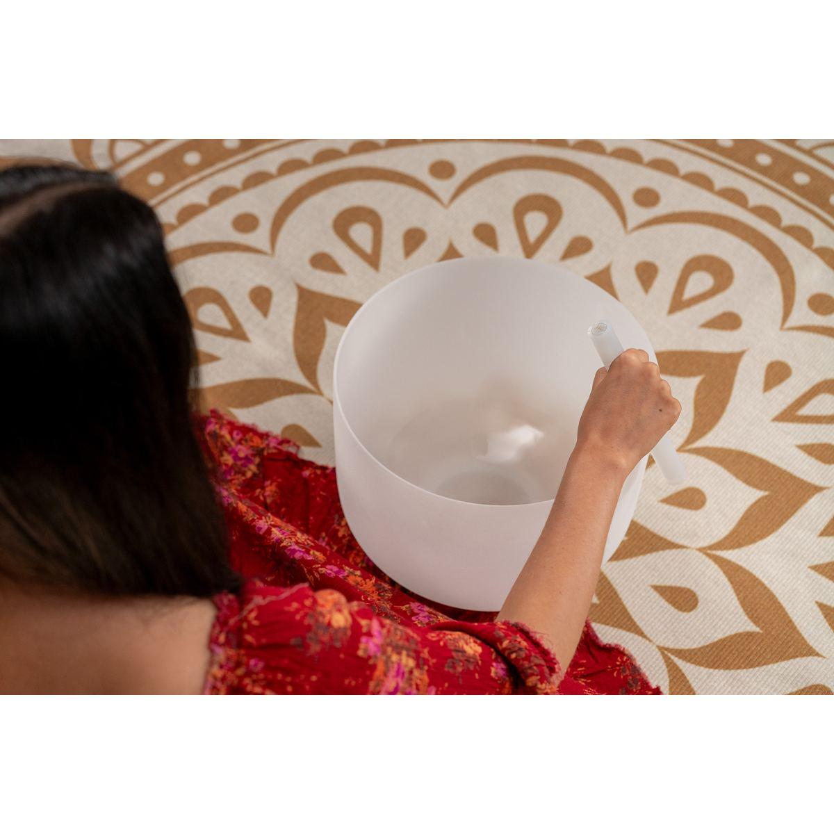 SONIC ENERGY CSBM12F3 Campana di cristallo da 12", nota F3, 440 Hz, chakra del cuore