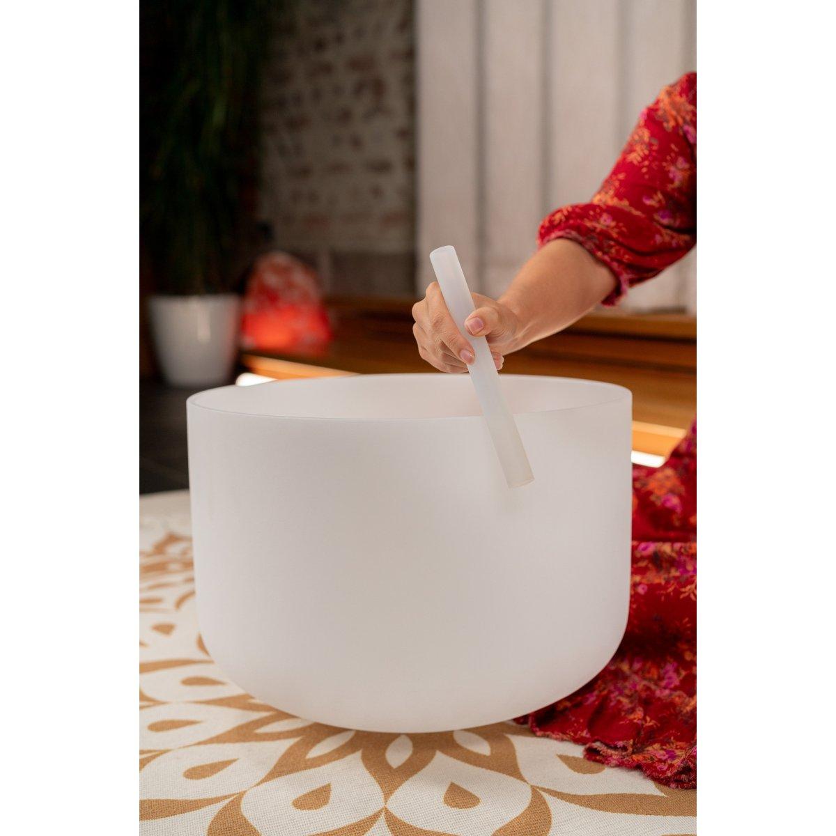 SONIC ENERGY CSB16F3 Campana di cristallo da 16", nota F3, 432 Hz, chakra del cuore