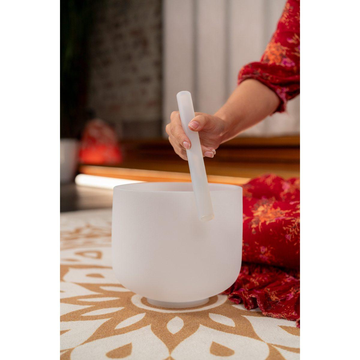 SONIC ENERGY CSB8C5 Camapana di cristallo da 8", nota C5, 432 Hz, chakra della radice