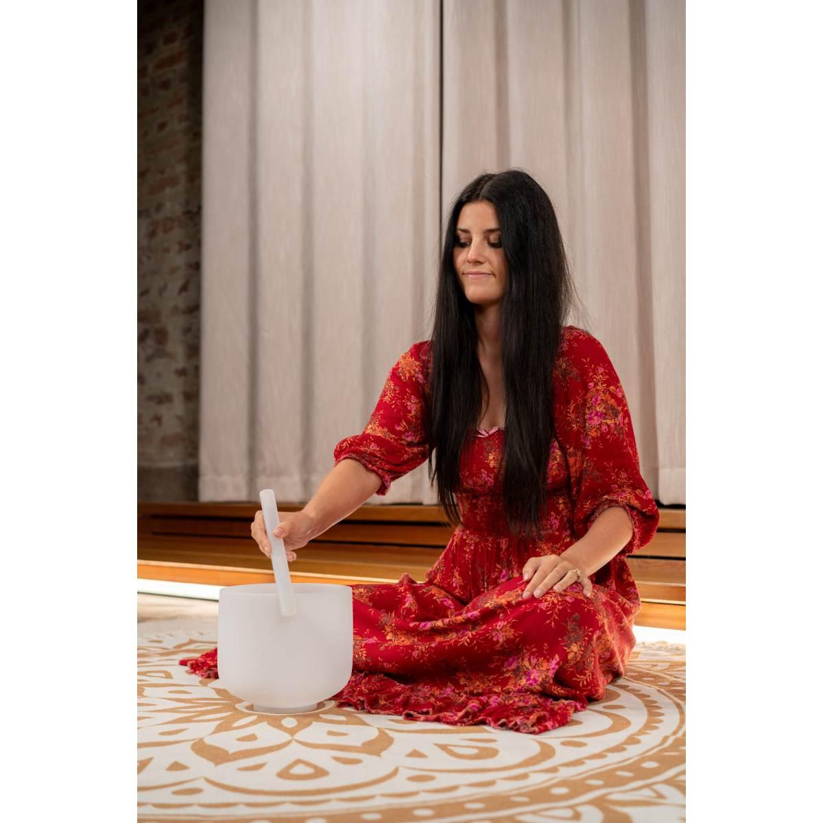 SONIC ENERGY CSB8C5 Camapana di cristallo da 8", nota C5, 432 Hz, chakra della radice