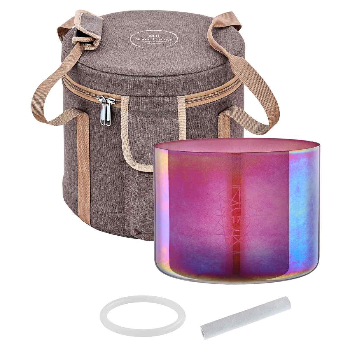 SONIC ENERGY ESOLCSB174 Campana tibetana in cristallo Essence Solfeggio da 8" 174 Hz, Brandy Rose