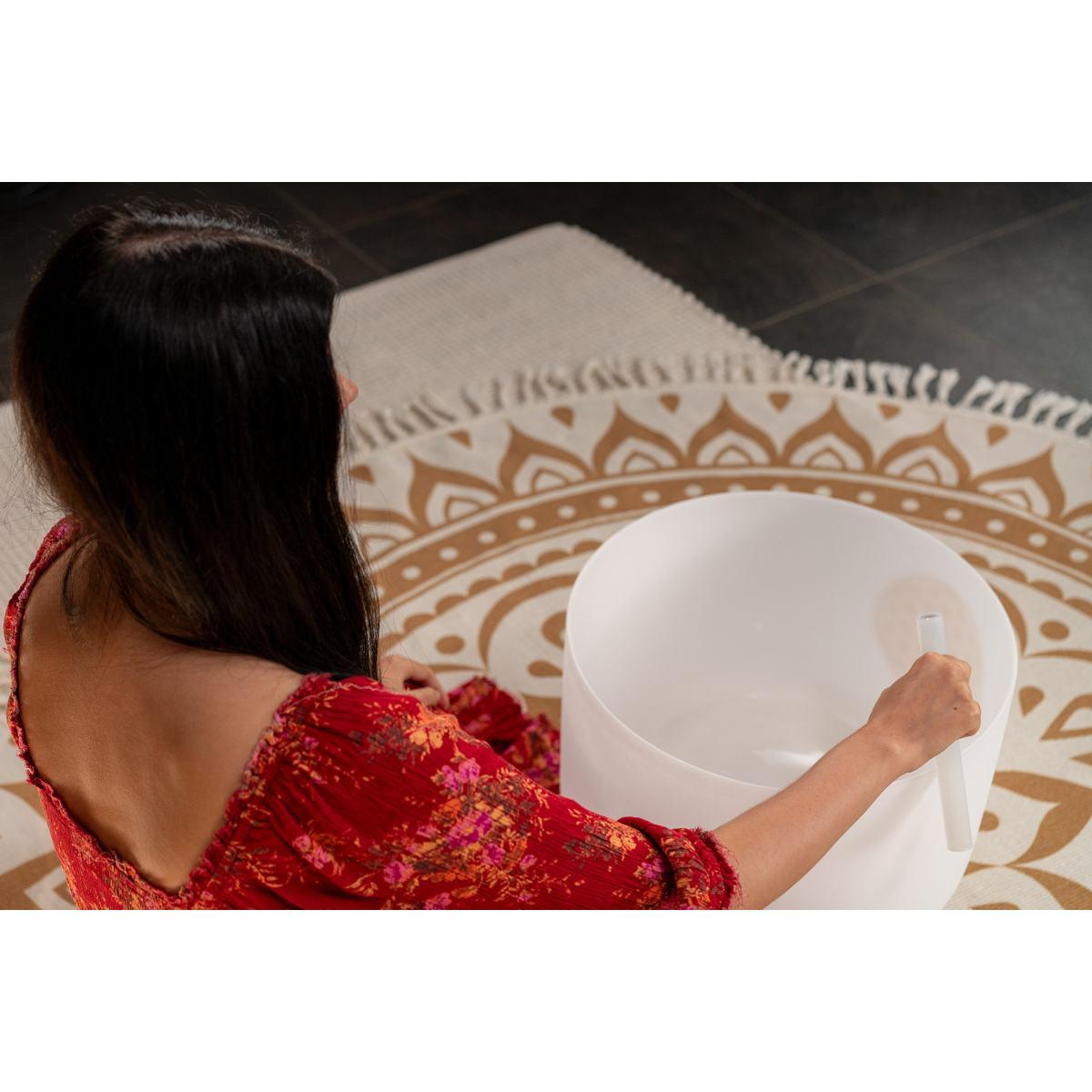 SONIC ENERGY PCSB16FOL Campana di cristallo tibetana Fiore della vita da 16" 128 Hz / C3