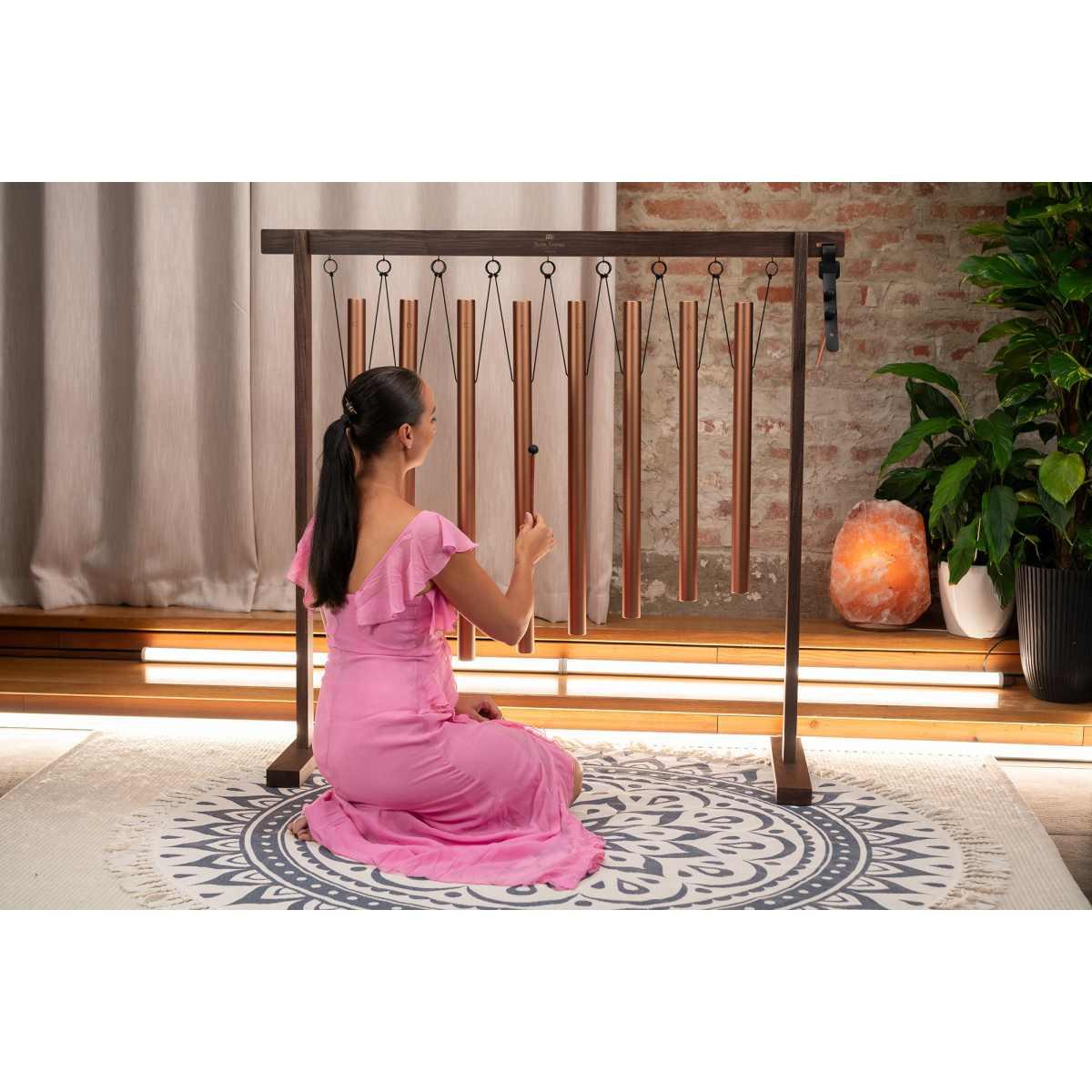 SONIC ENERGY SBTSETM Set di 8 campanelli sonori per bagno 440 Hz bronzo