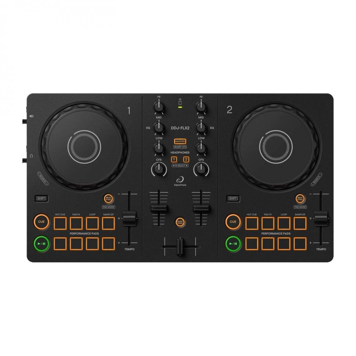 Alphatheta ddj-flx2 console dj compatta a 2 canali