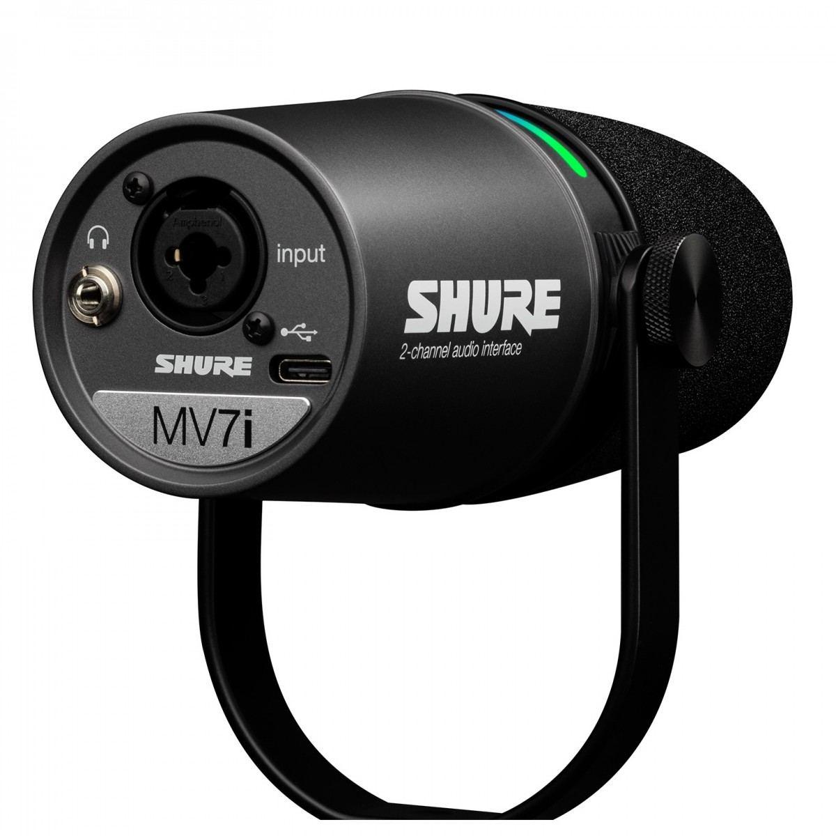 SHURE MV7i MICROFONO DINAMICO CARDIOIDE USB-C CON INTERFACCIA AUDIO E DSP