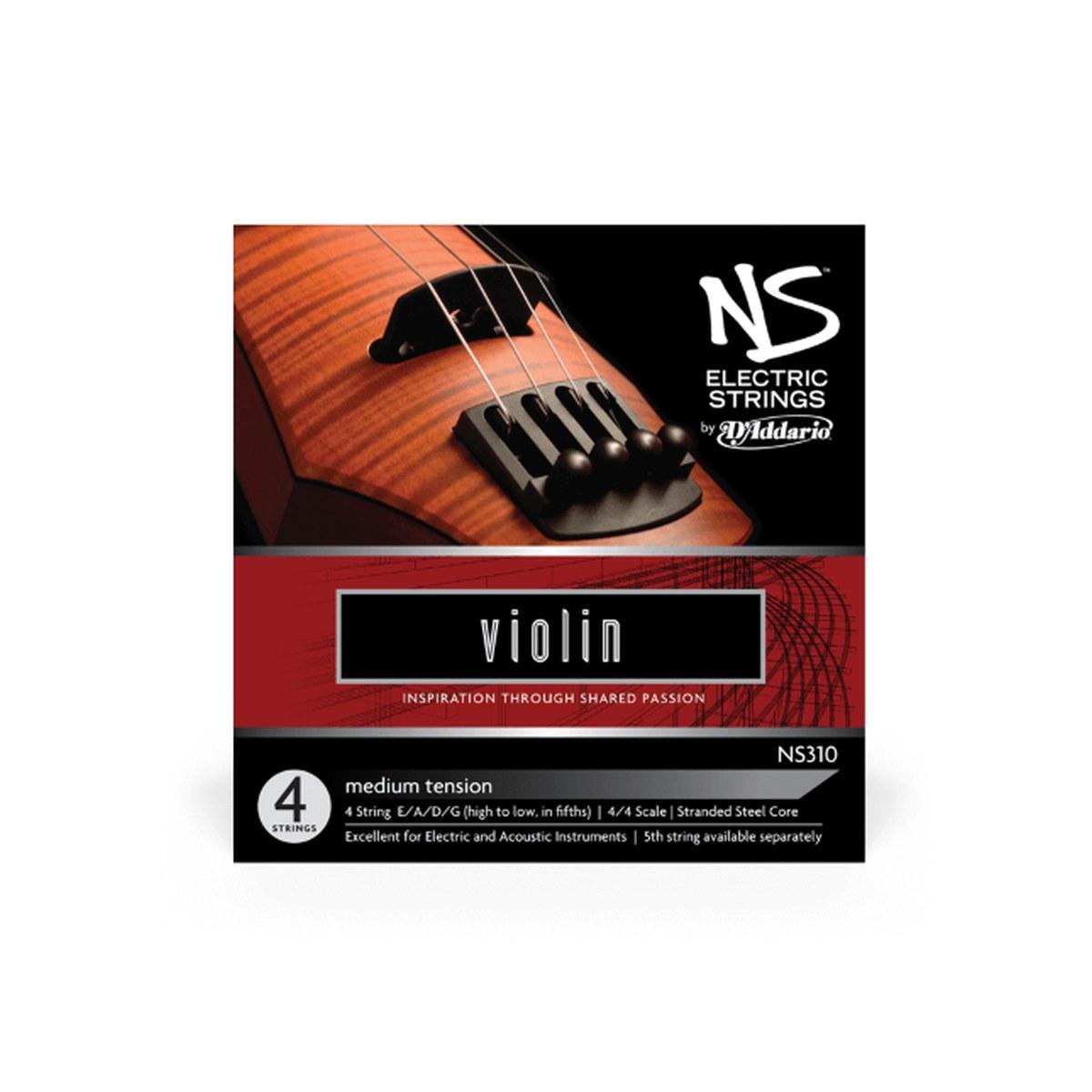 D'addario ns310 medium set di corde per violino 4/4