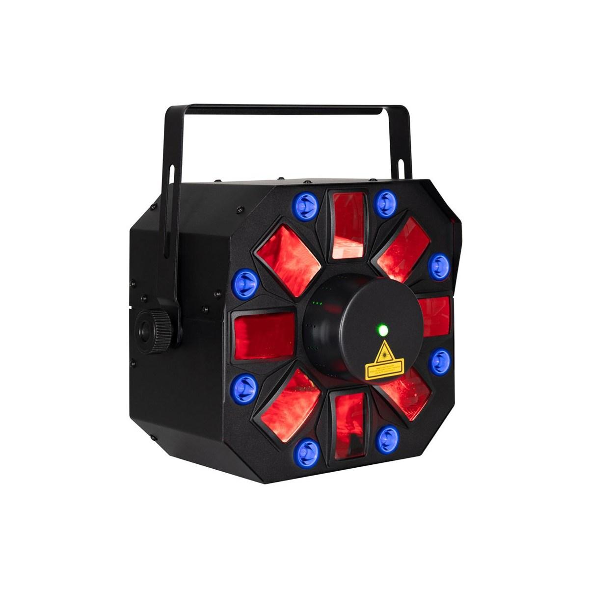 ELIMINATOR FURIOUS THREE RG UV EFFETTO LUCE 3-IN-1 LED + UV + LASER<br />