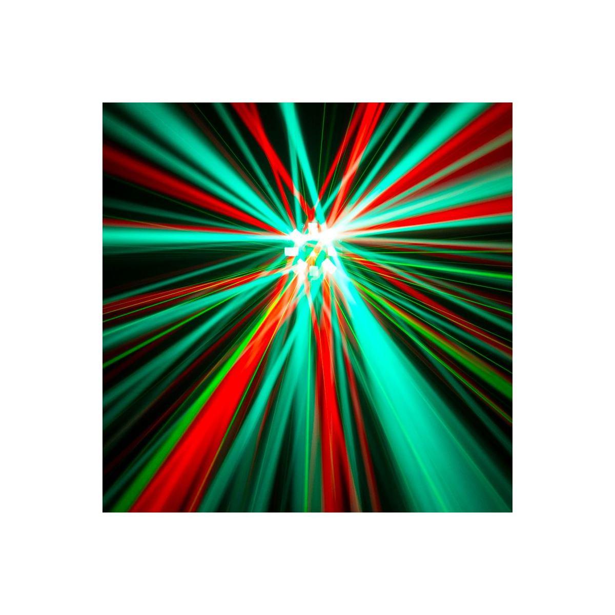 ELIMINATOR FURIOUS THREE RG UV EFFETTO LUCE 3-IN-1 LED + UV + LASER<br />