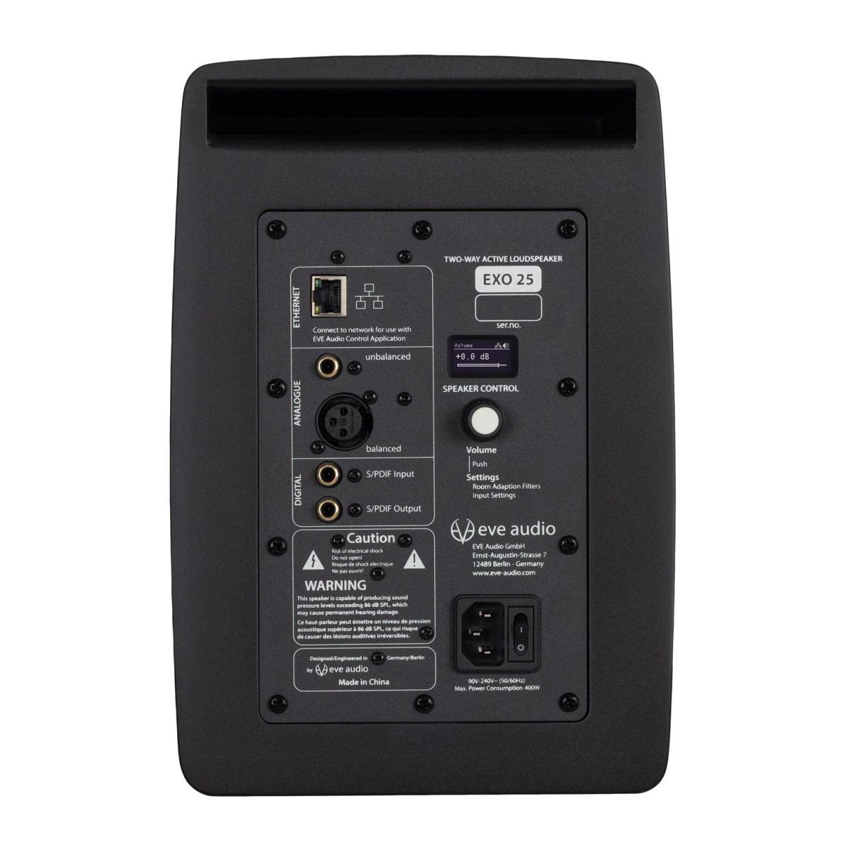 EVE AUDIO EXO 25 Monitor da Studio Attivo 2 Vie con DSP e Air Motion Tweeter