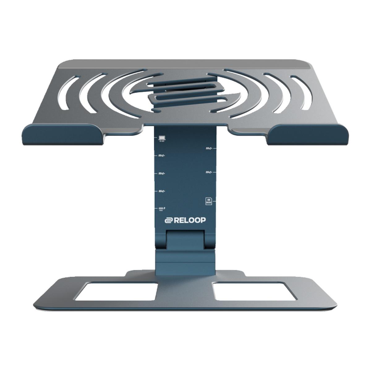 Reloop Stand Hub Pro Supporto Laptop DJ con Hub USB-C Integrato